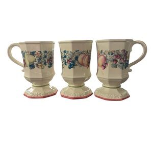 Avon Sweet Country Harvest pedestal mug set of 3